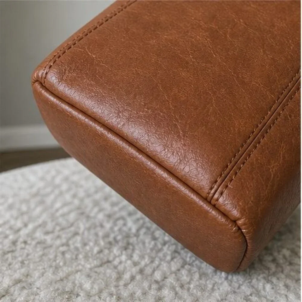 Tan Pebbled Crossbody Bag